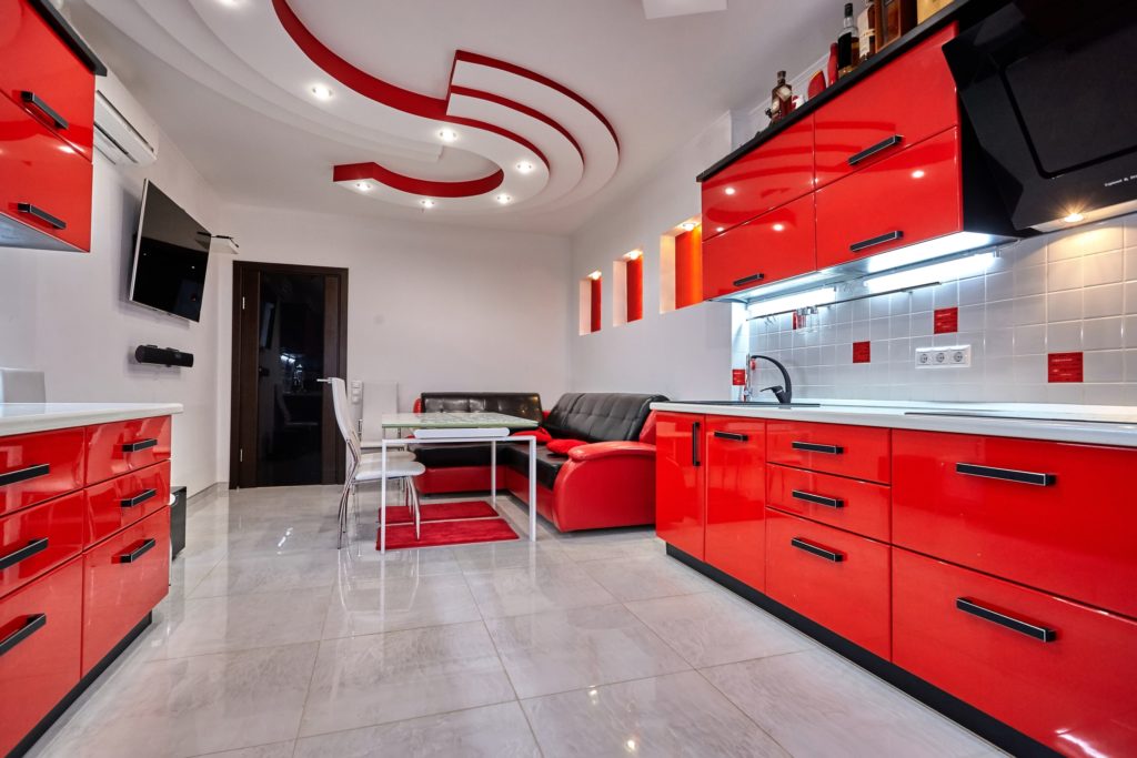 Red and Black Kitchen