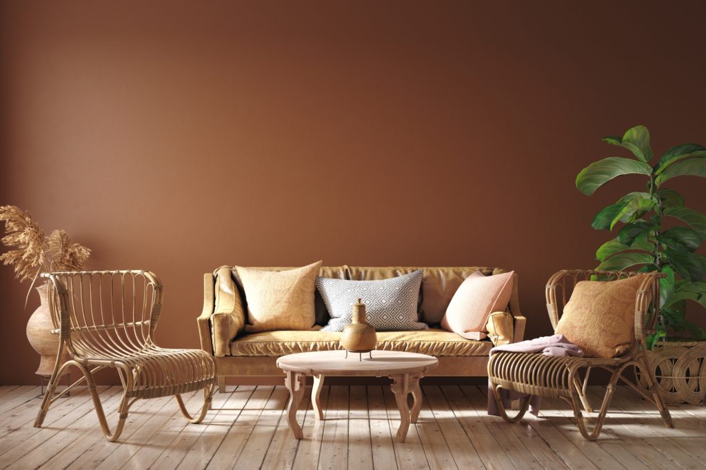 Terracotta Wall Color for a Casual and Elegant Interior