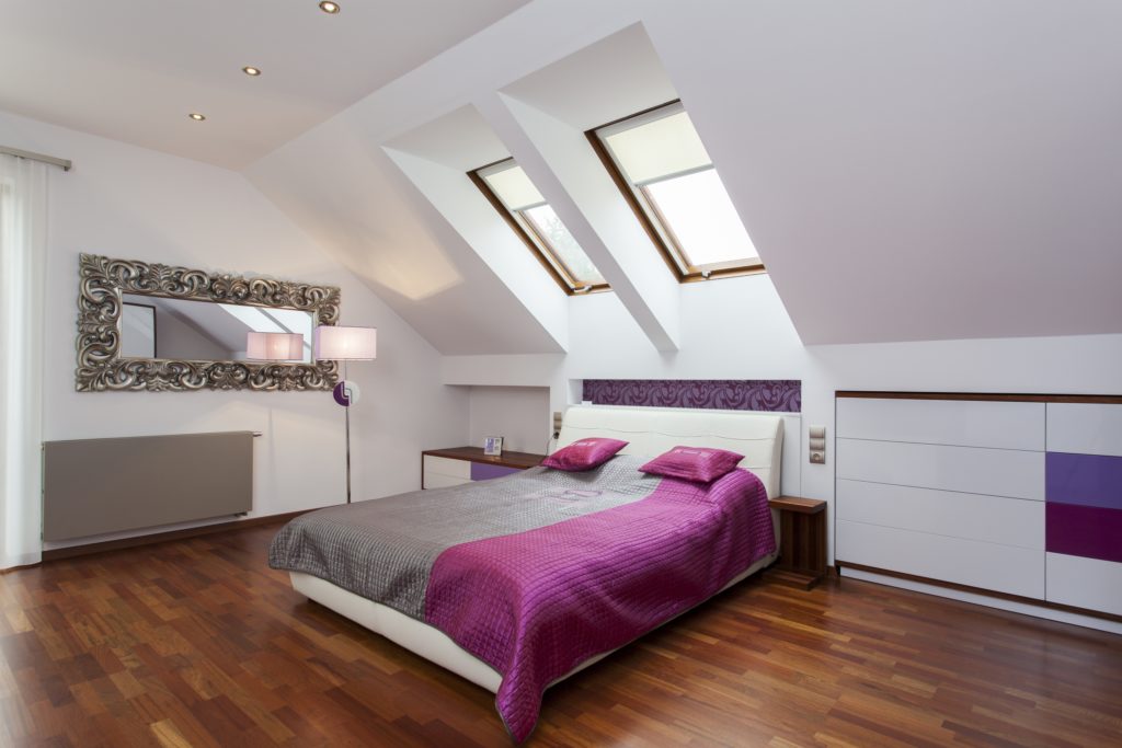 Purple and Silver Bedroom