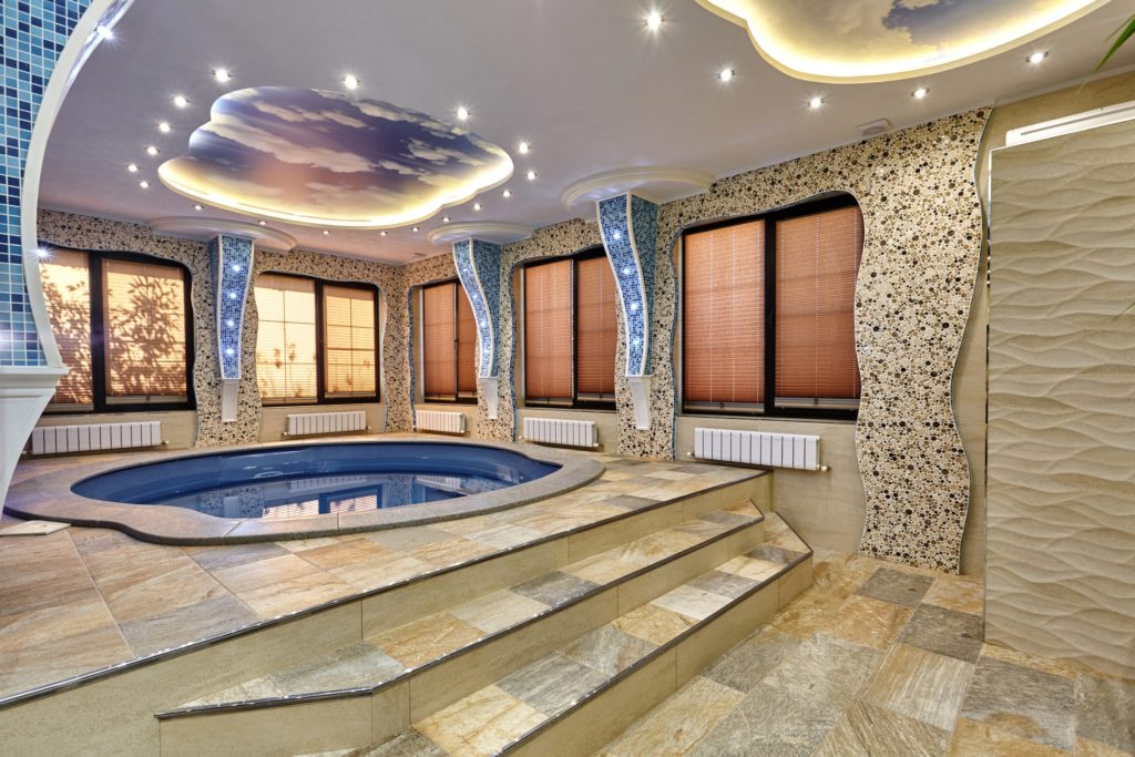 Indoor Pool with Clouds