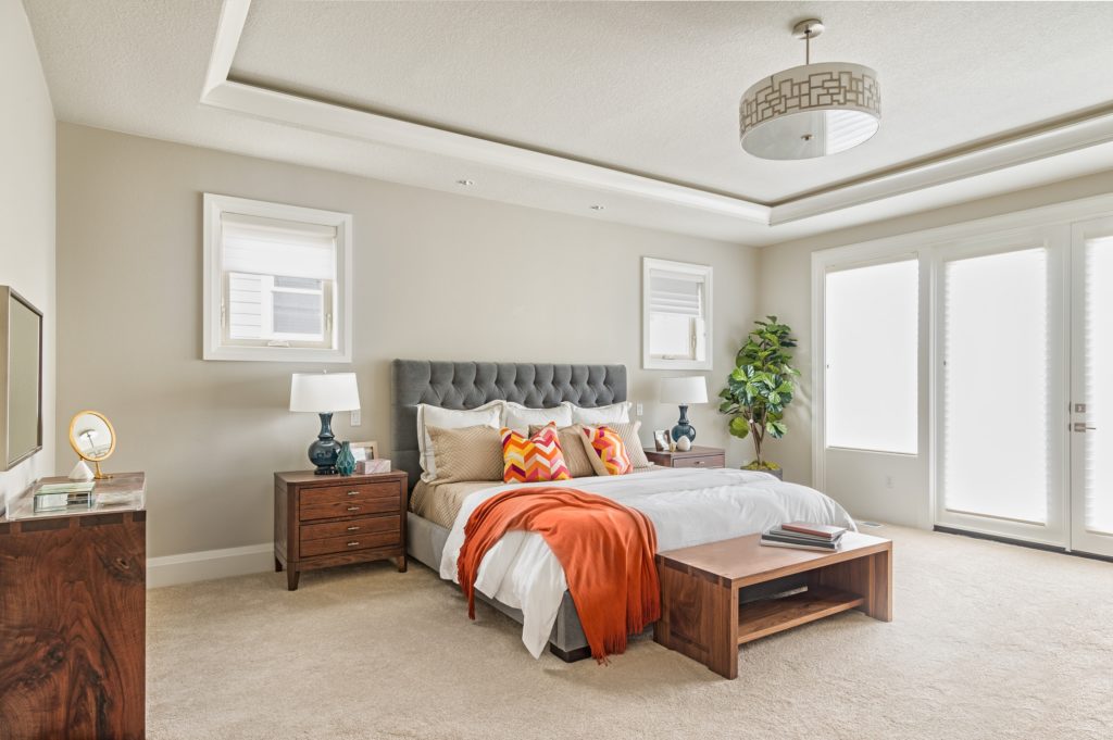 Modern Master Bedroom in a New Luxury Mansion