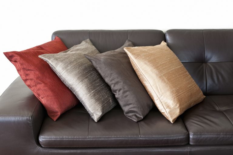 color xouxh pillow expresso brown couch