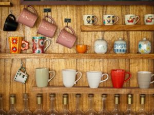Cups Kitchen Shelves