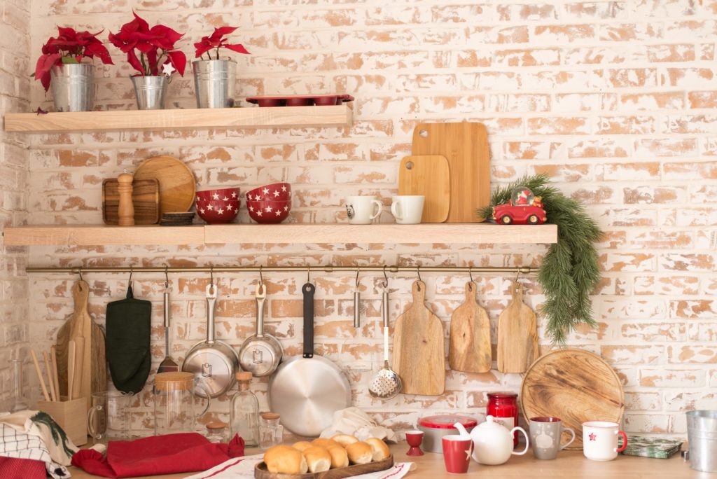 Holiday Kitchen Shelves