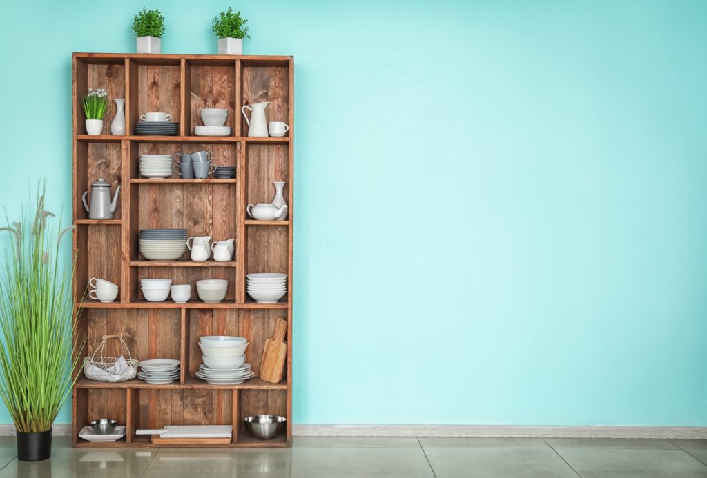 Natural Kitchen Shelves