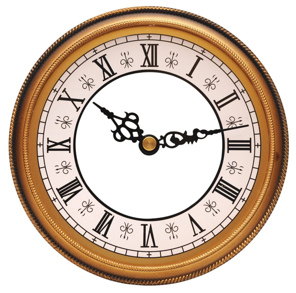 Clock with Roman Numerals