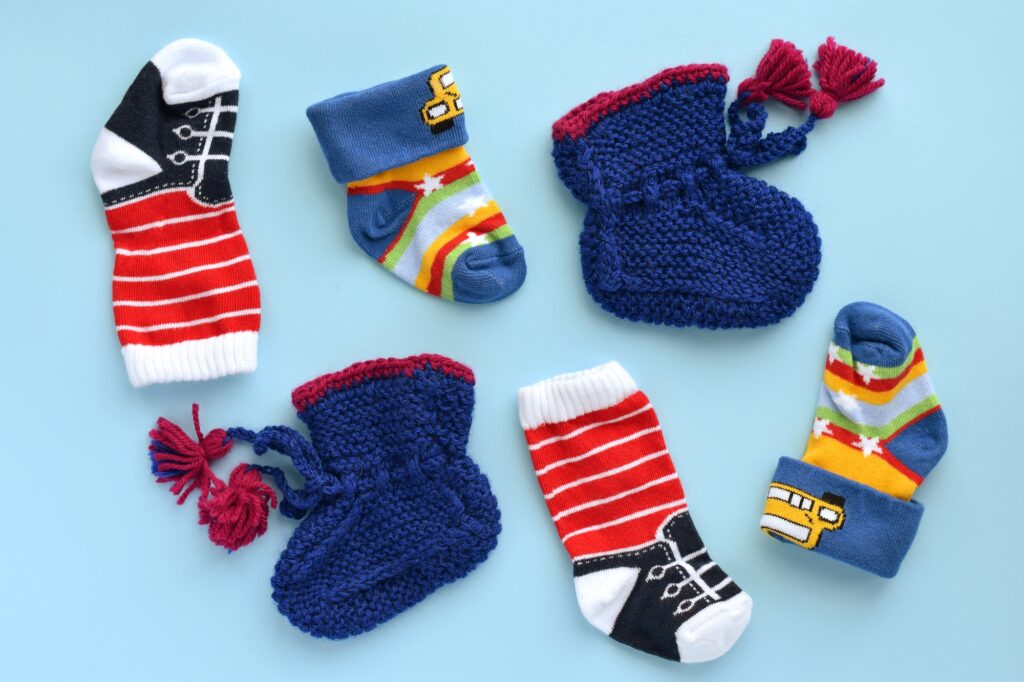 Collection of baby socks