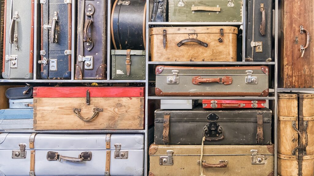 Pieces of vintage luggage