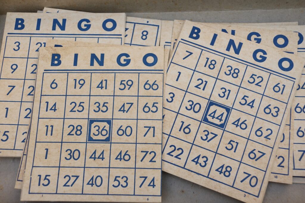 Vintage bingo cards